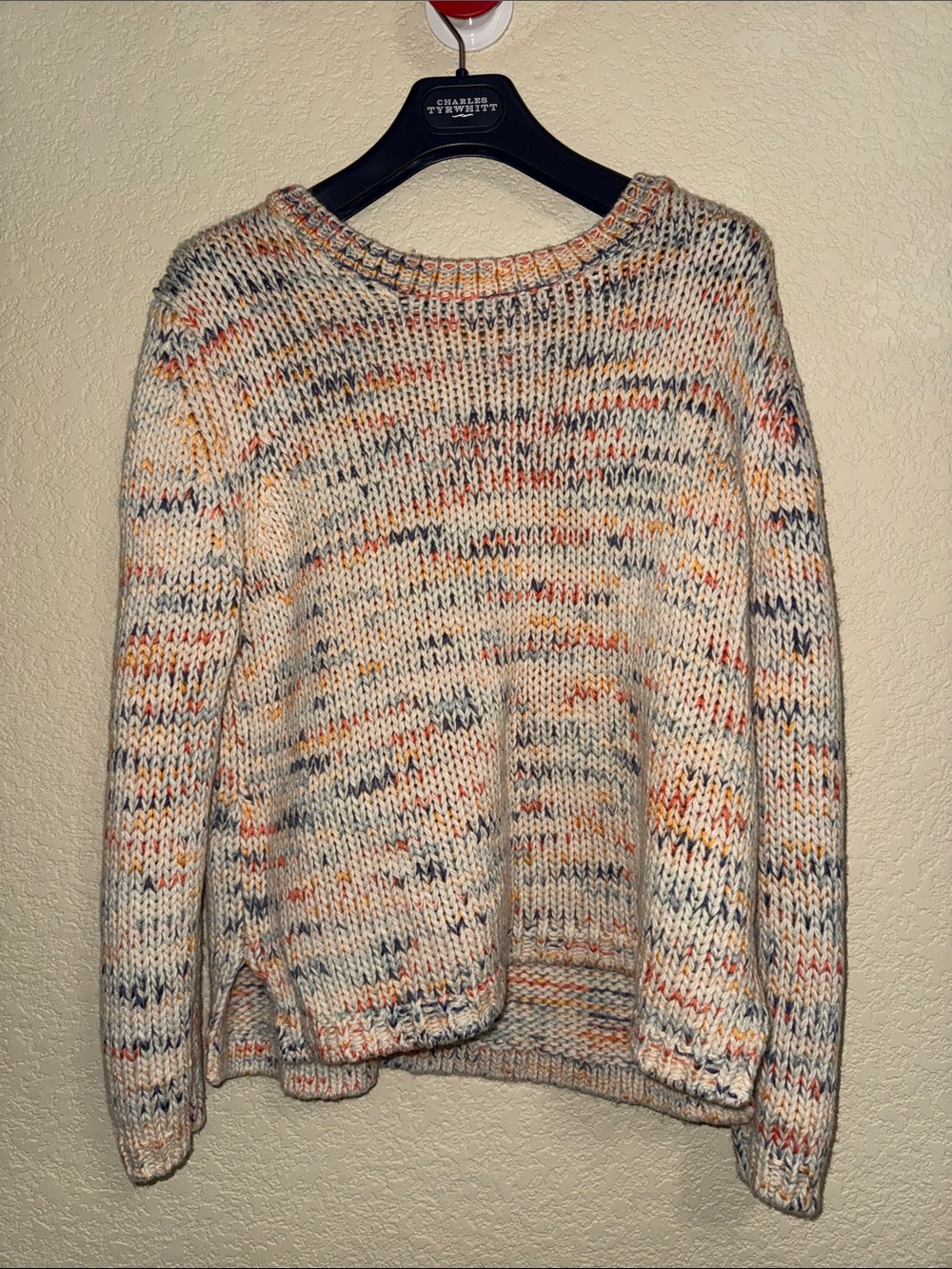 Gap Chunky Knit Speckled Sweater Size Large Cozy Wool Blend Pullover